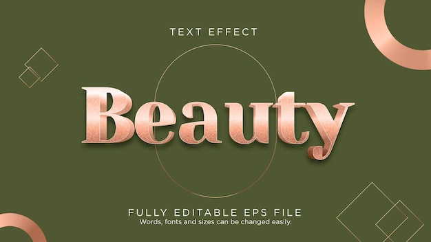 Plik wektorowy typ czcionki efektu tekstu beauty serif