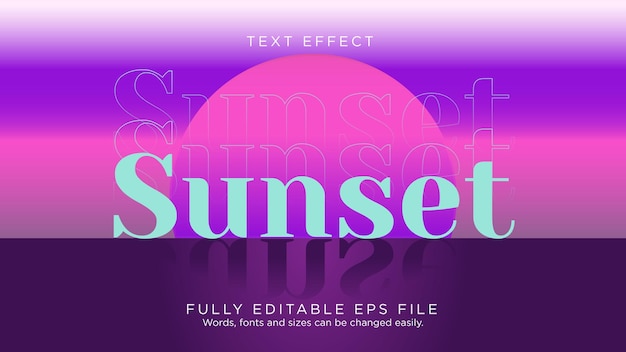 Typ czcionki Sunset 80 Retro Text Effect