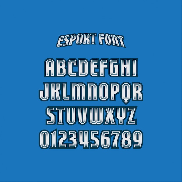 Plik wektorowy typografia czcionek esports