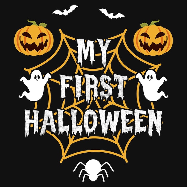 Typografia Halloween lub projekt graficzny koszulki