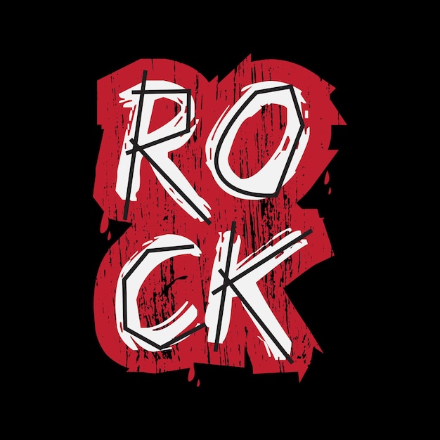 Plik wektorowy typografia ilustracji rockowej idealna do projektowania koszulek