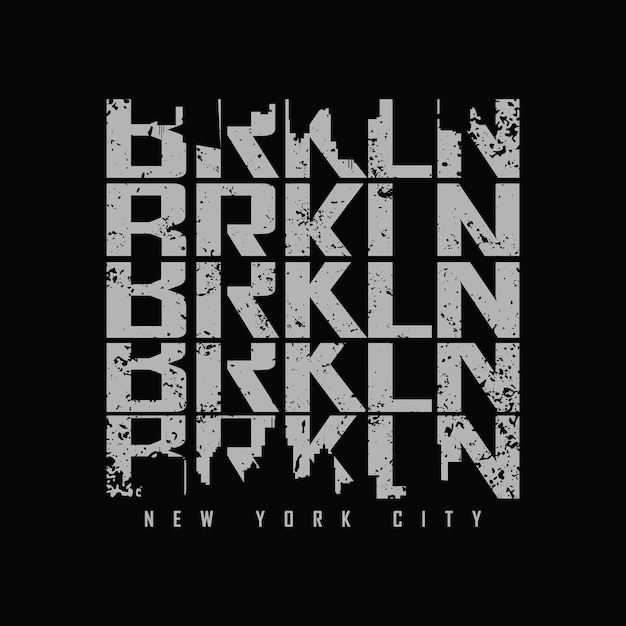 Typografia Ilustracyjna Brooklyn. Idealny Do Projektowania Koszulek