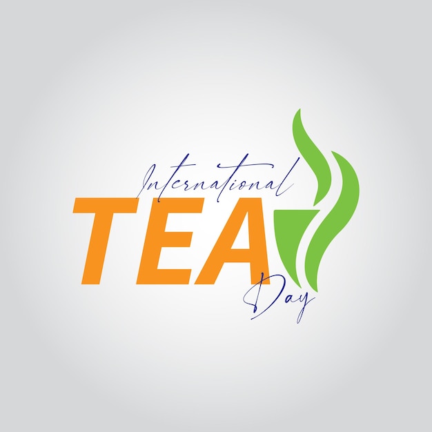 Typografia, napisy, mnemoniki, logo i motywy Międzynarodowy Dzień Herbaty