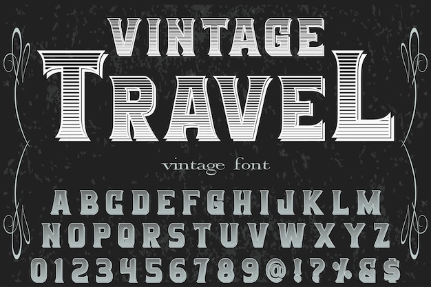 Typografia Podróży W Stylu Vintage