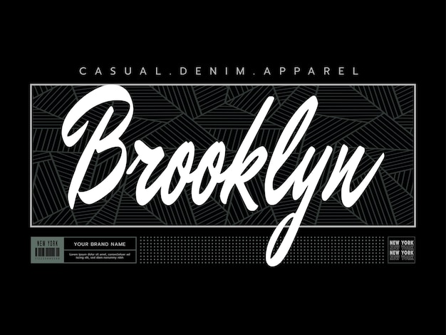 Plik wektorowy typografia wektorowa sloganu brooklynu do projektowania koszulek