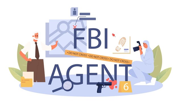 Typograficzny Nagłówek Agenta Fbi