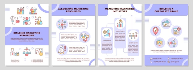 Typowe Problemy Marketingowe W Szablonie Fioletowej Broszury Biznesowej