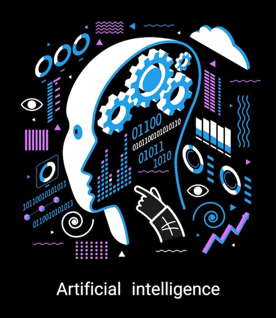 Uczenie Maszynowe Sztuczna Inteligencja Cyfrowy Mózg I Koncepcja Procesu Sztucznego Myślenia