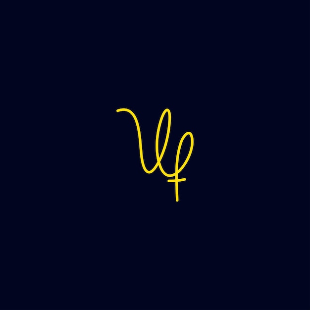 Uf Początkowy Projekt Wektora Podpisu Logo