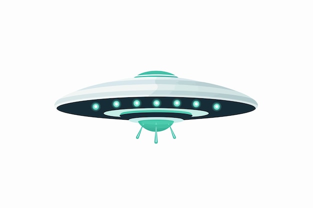 Ufo Wektor Płaski Minimalistyczny Zasób Na Białym Tle Ilustracja