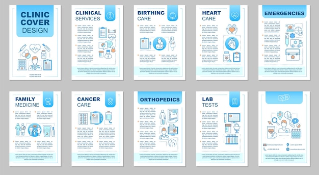 Plik wektorowy układ szablonu broszury klinicznej