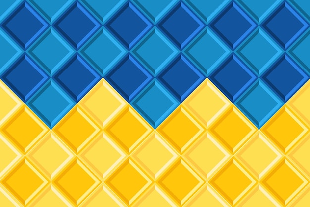 Ukraińska Flaga Jest Kwadratowa Dla Awatara Symbol Ukrainy Niebiesko-żółty