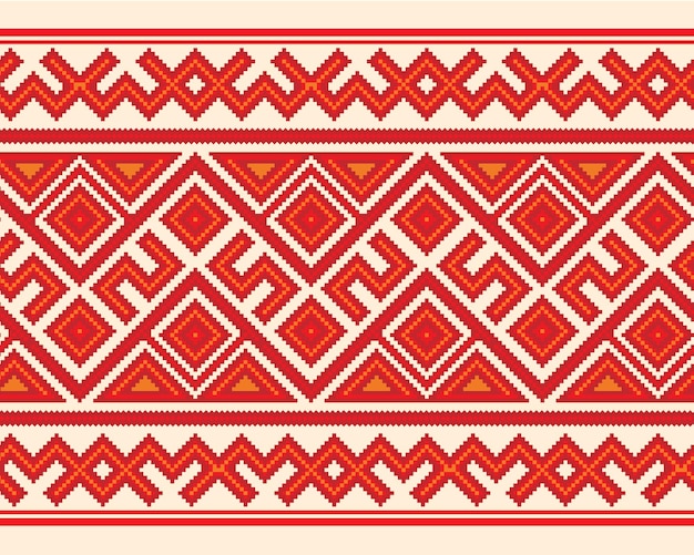 Ukraiński ludowy wzór bez szwu Etniczny tradycyjny haft ornament vyshyvanka