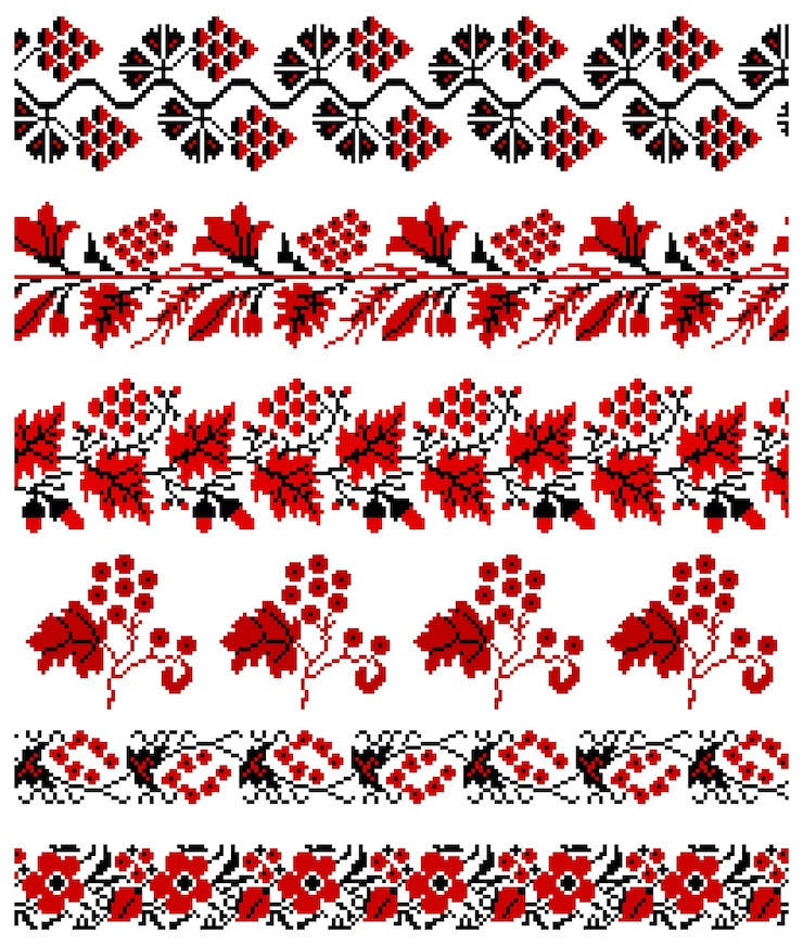 Wektor ukraiński ornament haftu