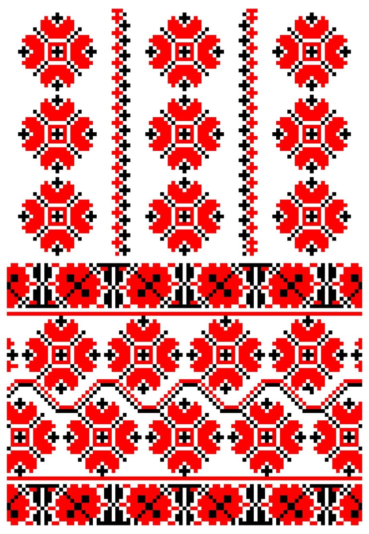 Wektor ukraiński ornament haftu