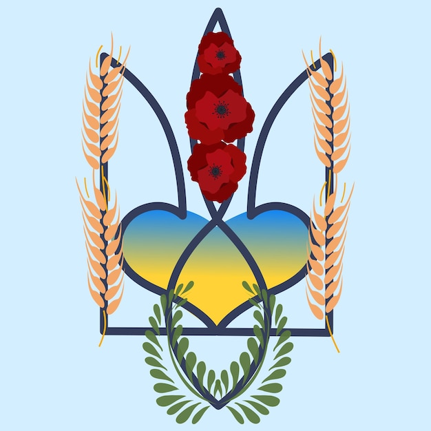 Plik wektorowy ukraiński symbol tryzub wektor wolności