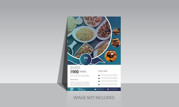 Plik wektorowy ulotka marketingowa menu restauracji fast food, okładka promocji firmy spożywczej, ulotka, szablon plakatu