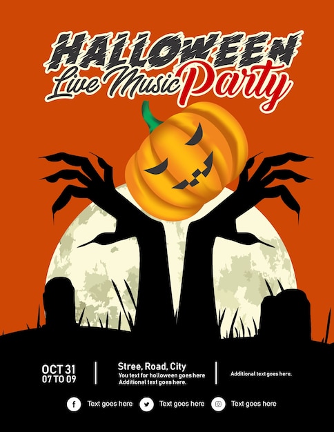 Ulotka na Halloween.