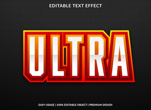 Ultra Edytowalny Szablon Efektu Tekstowego Z Abstrakcyjnym Stylem Wykorzystania Logo Firmy I Marki