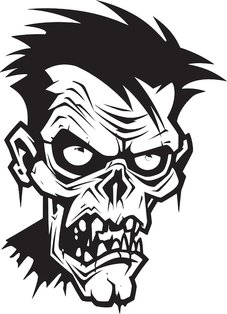 Plik wektorowy undead zombie emblem mascot vector zombie mascot impression vector design