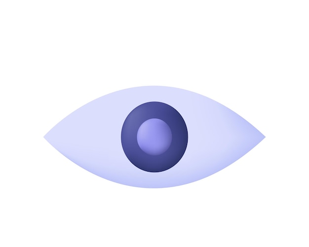 Plik wektorowy unikalna identyfikacja oczu 3d badania zdrowotne optyka koncepcja ikona wyizolowana na wektorze