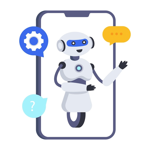 Unikalna Ikona Projektu Mobilnego Robota Czatu