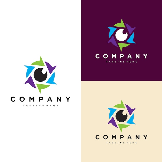 unikalne logo kompasu i oka