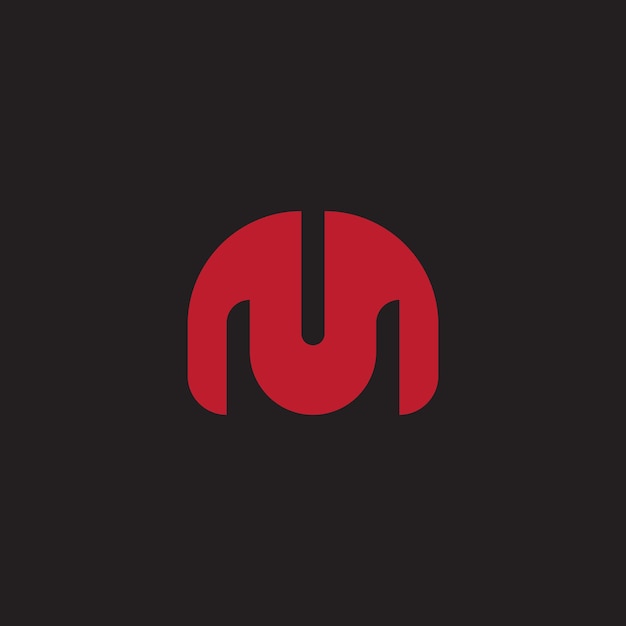 Plik wektorowy unikalne logo z czerwoną literą m