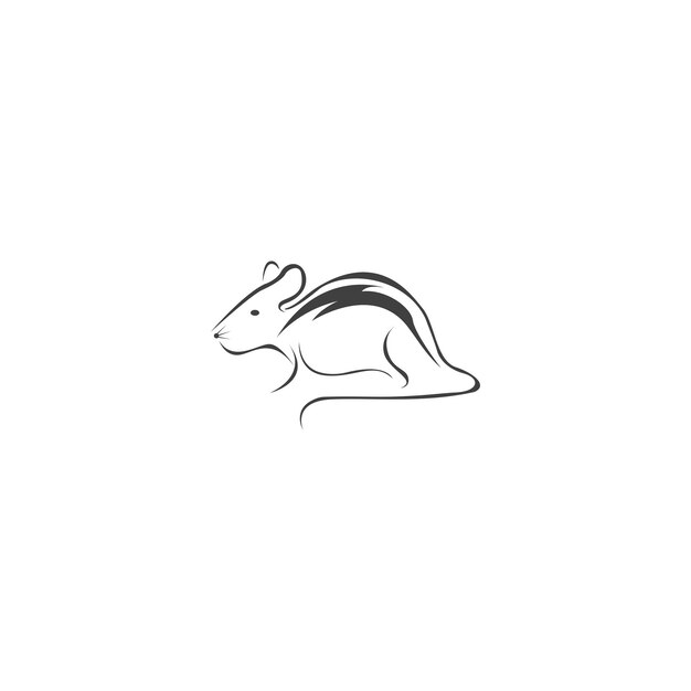 Unikalne logo zwierząt linii szczur