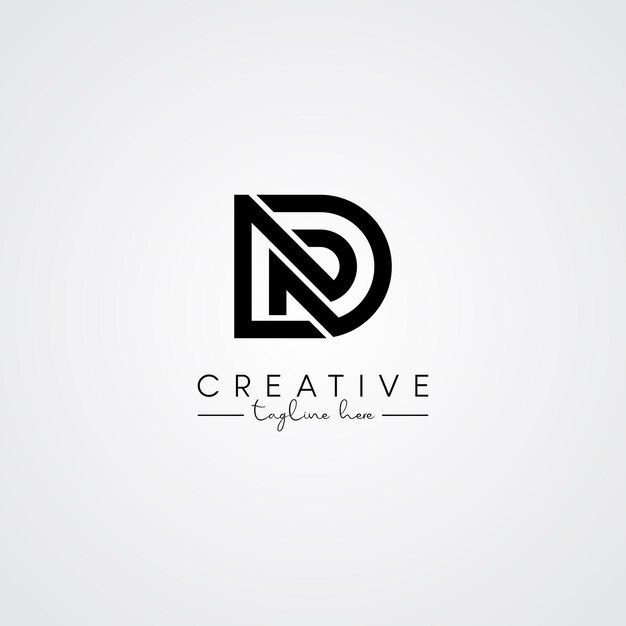 Unikalny Artystyczny Liter DR RD Nowoczesny Projekt Logo Wektorowy Logo Oparty na Początkowym Literze