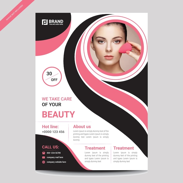 Unikalny Projekt Beauty Flyer Z Dobrym Wyglądem