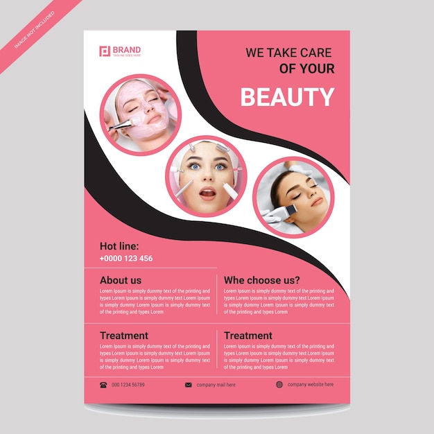 Unikalny Projekt Beauty Flyer Z Dobrym Wyglądem