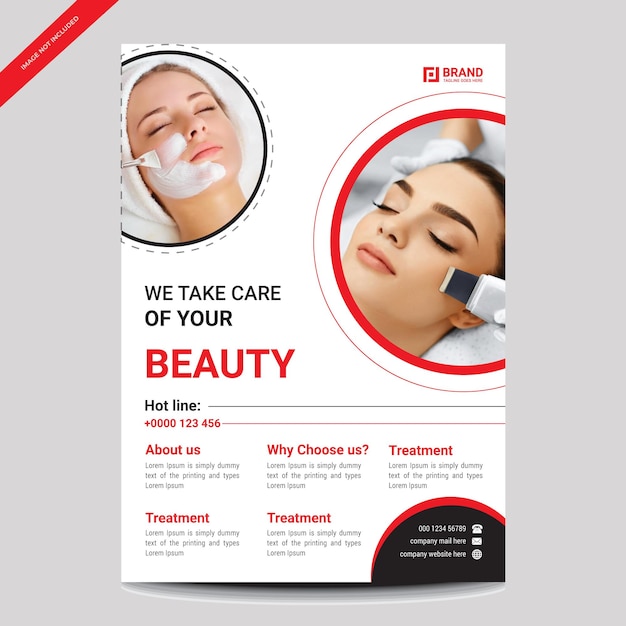 Plik wektorowy unikalny projekt beauty flyer z dobrym wyglądem