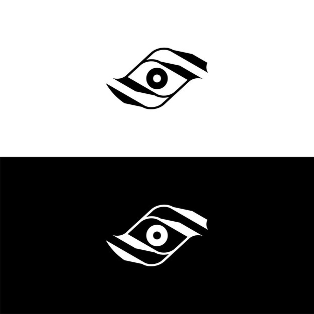 Plik wektorowy unikalny projekt logo przerażających oczu