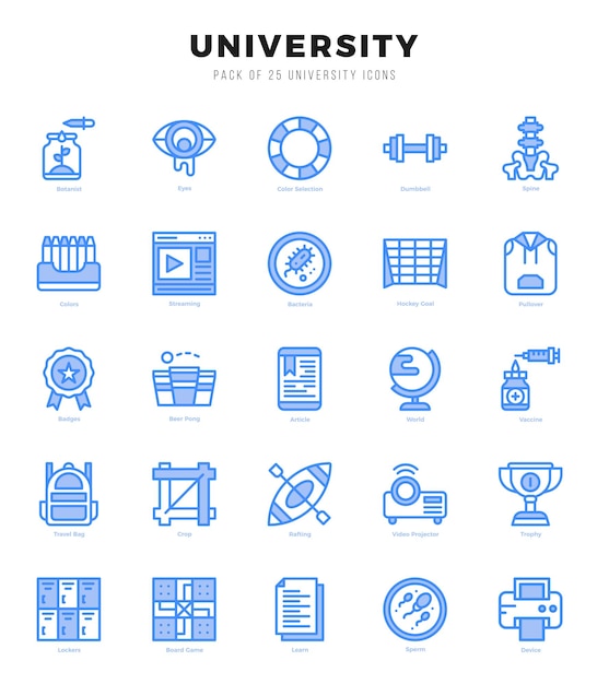 University Icon Pack 25 Symboly Wektorowe Do Projektowania Stron Internetowych