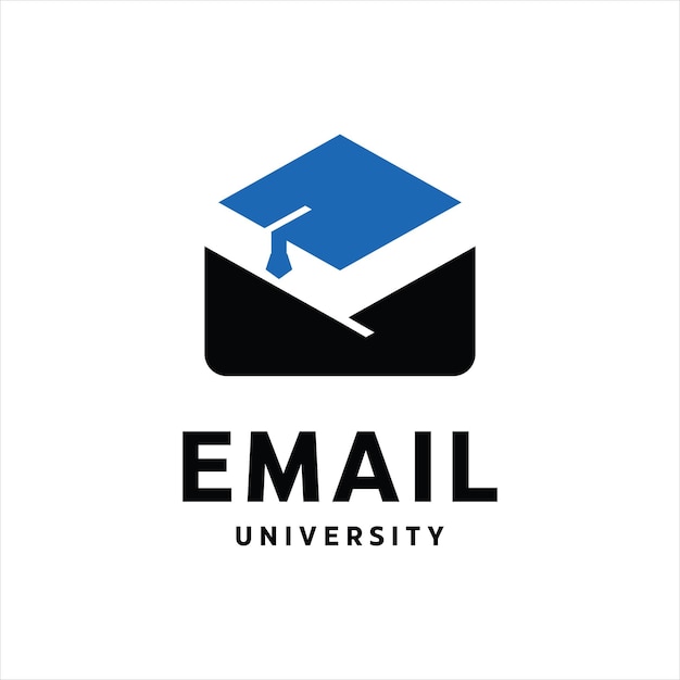 University Mail Icon Logo Design Edukacja Mail Kreatywny Projekt Logo Wektor