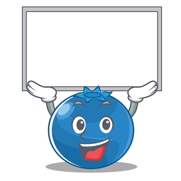 Up Board Blueberry Cartoon Character Style