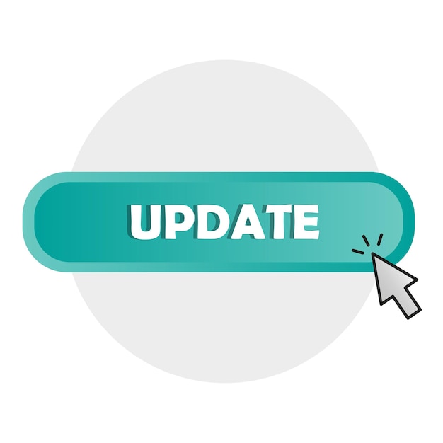 Update button Mouse click cursor New feature symbol Vector web element
