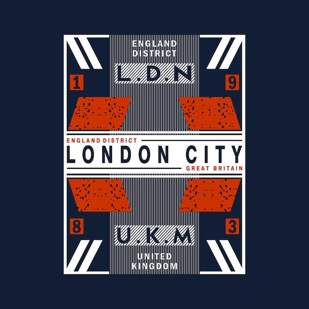 Urban London Slogan Typografia Projekt Graficzny Drukuj T Shirt Ilustracji Wektorowych