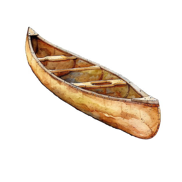 Plik wektorowy urocza ilustracja wektorowa kanu w stylu akwarelu