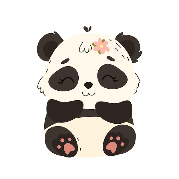 urocza ilustracja wektorowa pandy