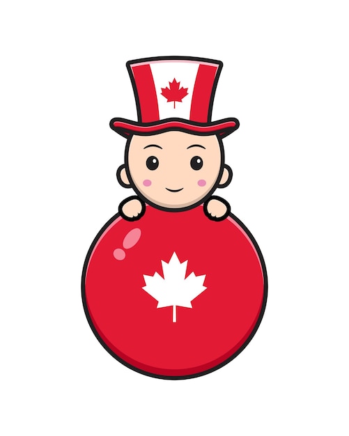 Uroczy Obcy Charakter Obchodzony Ilustracja Dnia Kanady