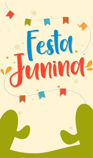 Uroczystość Festa Junina - kolorowy sztandar