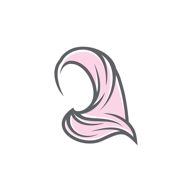 Uroda Hidżab Logo Projektuje Wektor Szablon Logo Mody Muslimah