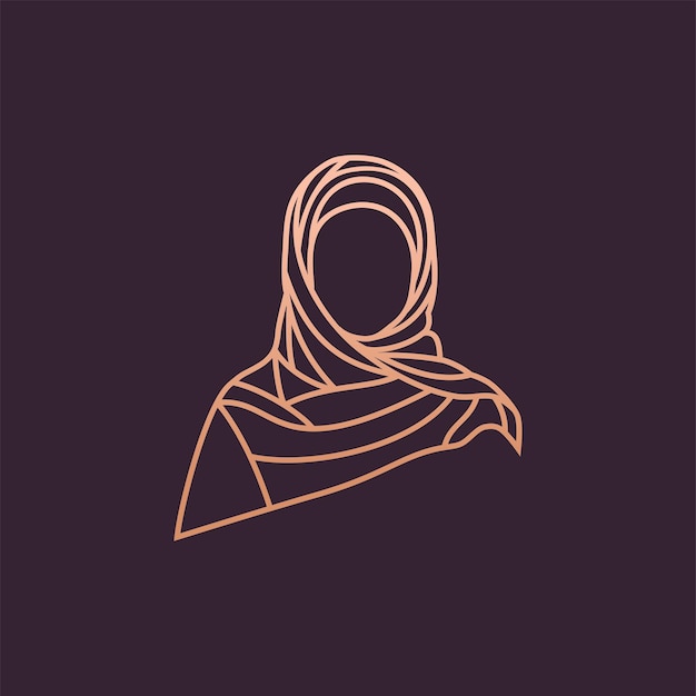 Uroda Hidżab Logo Projektuje Wektor Szablon Logo Mody Muslimah