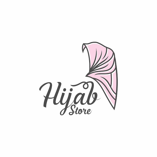 Uroda Hidżab Logo Projektuje Wektor Szablon Logo Mody Muslimah
