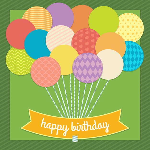 Urodziny Kolorowe Tło Balon