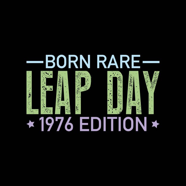 Plik wektorowy urodzony rare leap day 1976 edycja