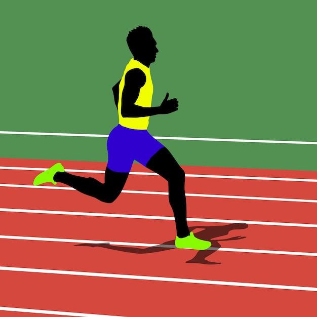 Uruchamianie sylwetki wektor ilustracja