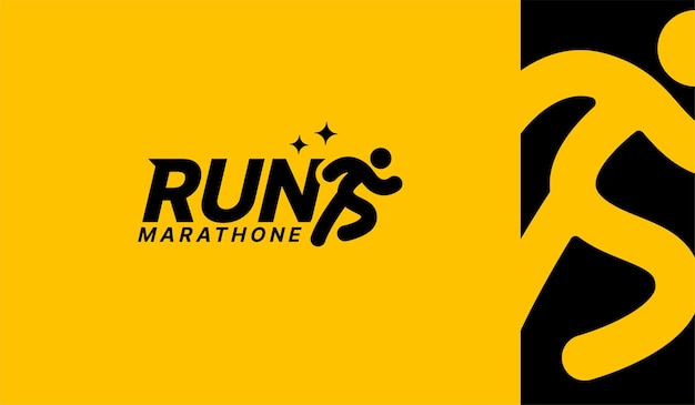 Uruchom Szablony Projektów Logo Klubu Sportowego Uruchom Ikonę Typografii Z Napisami Logo Turniejów I Maratonów